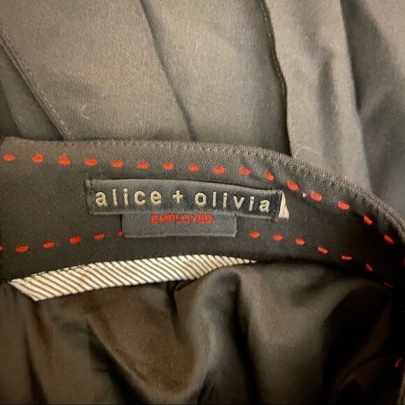 Alice + Olivia Black Pleated Mini Skirt Size27 - Picture 4 of 8